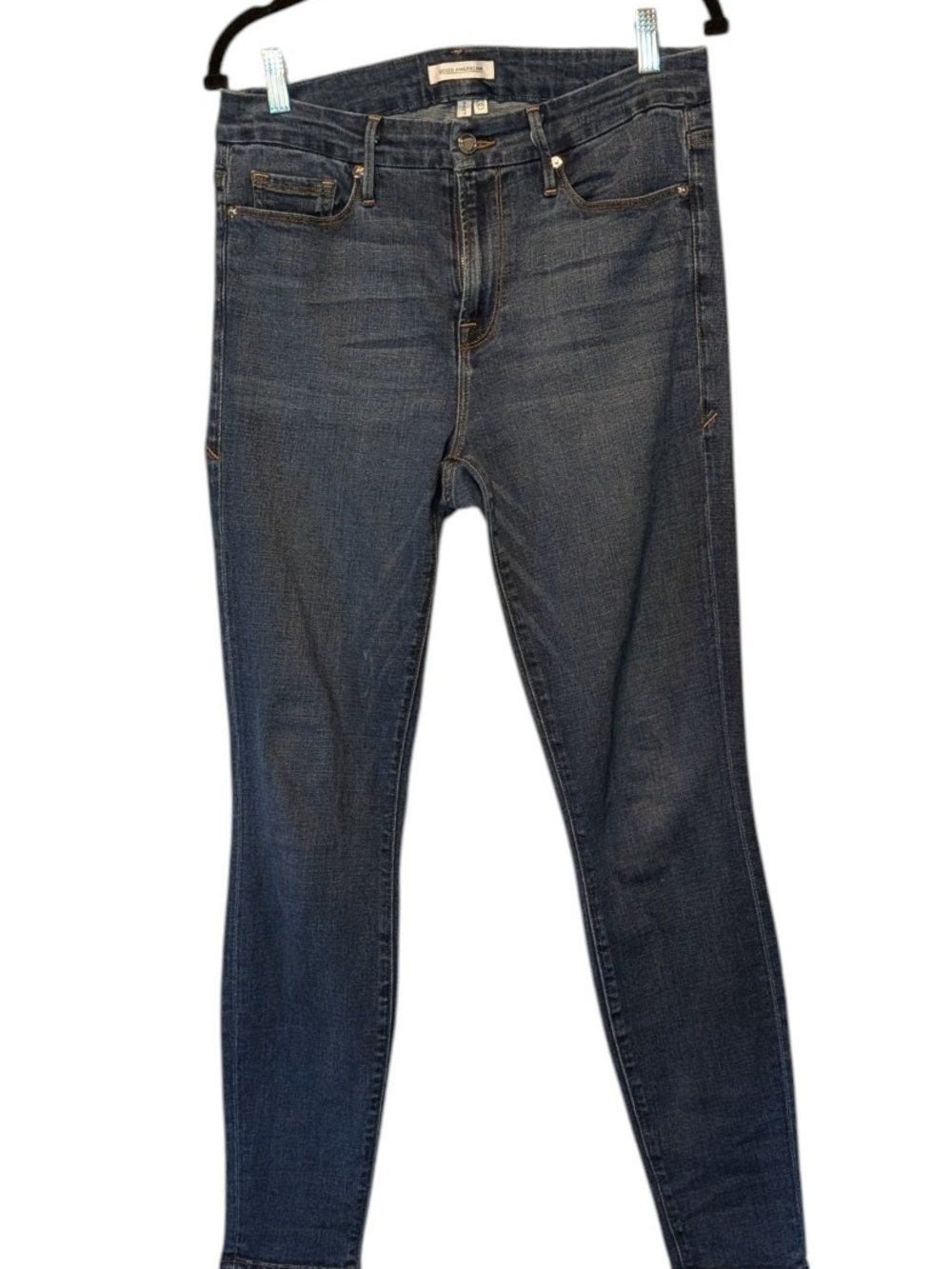 Good American Dark Indigo High-Rise Skinny Jeans Size 8